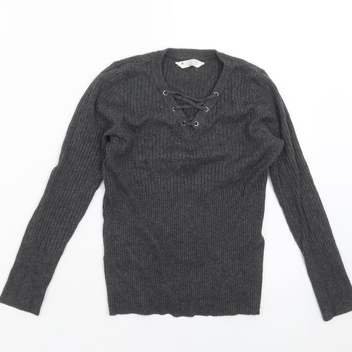 Candy Couture Girls Grey   Pullover Jumper Size 11 Years