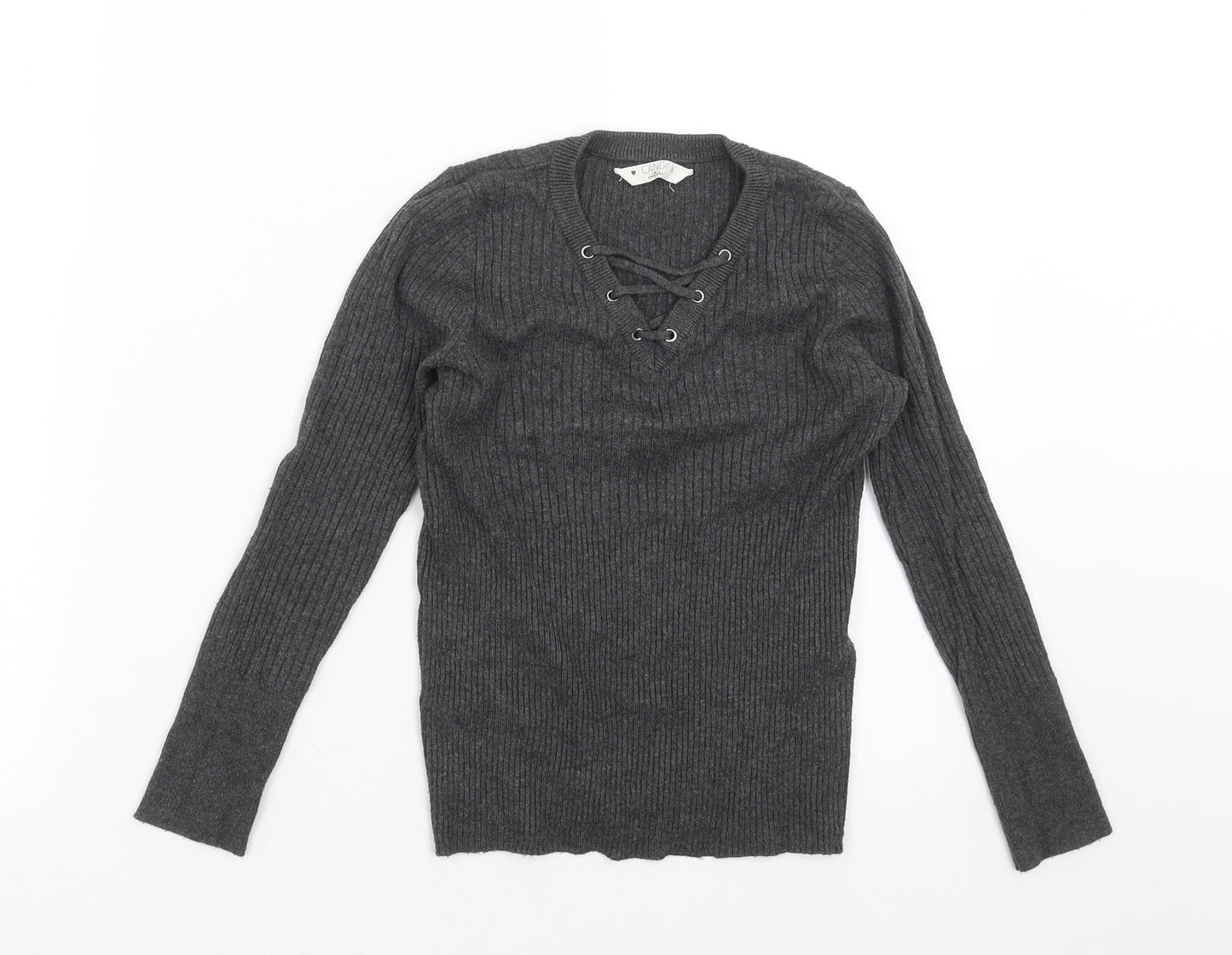Candy Couture Girls Grey   Pullover Jumper Size 11 Years