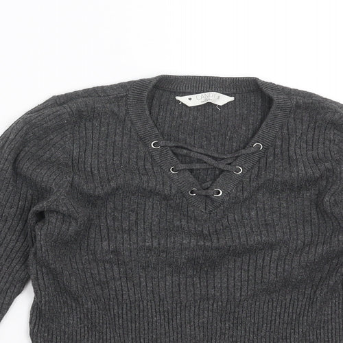 Candy Couture Girls Grey   Pullover Jumper Size 11 Years