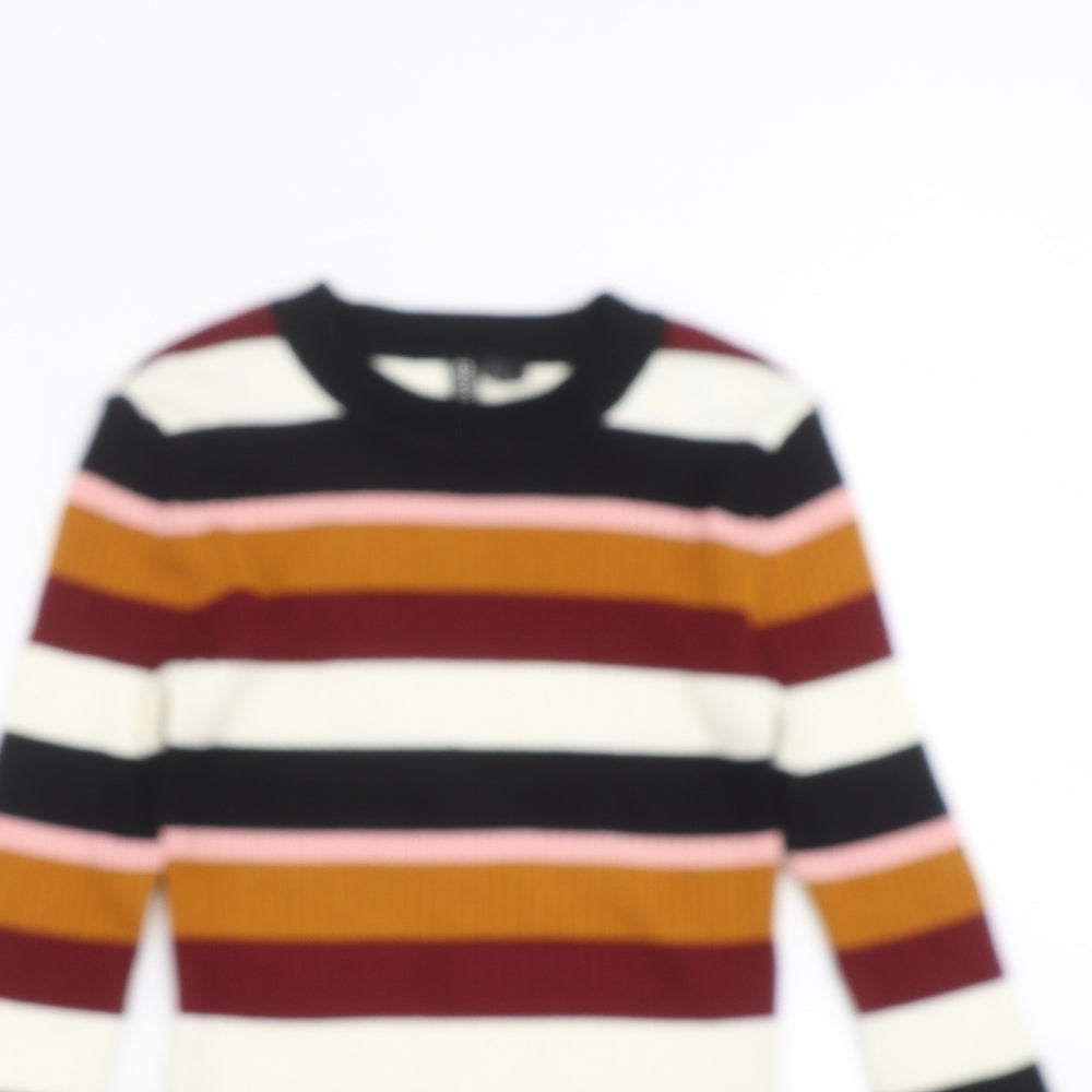 Divided by H&M Womens Multicoloured Striped  Pullover Jumper Size XS