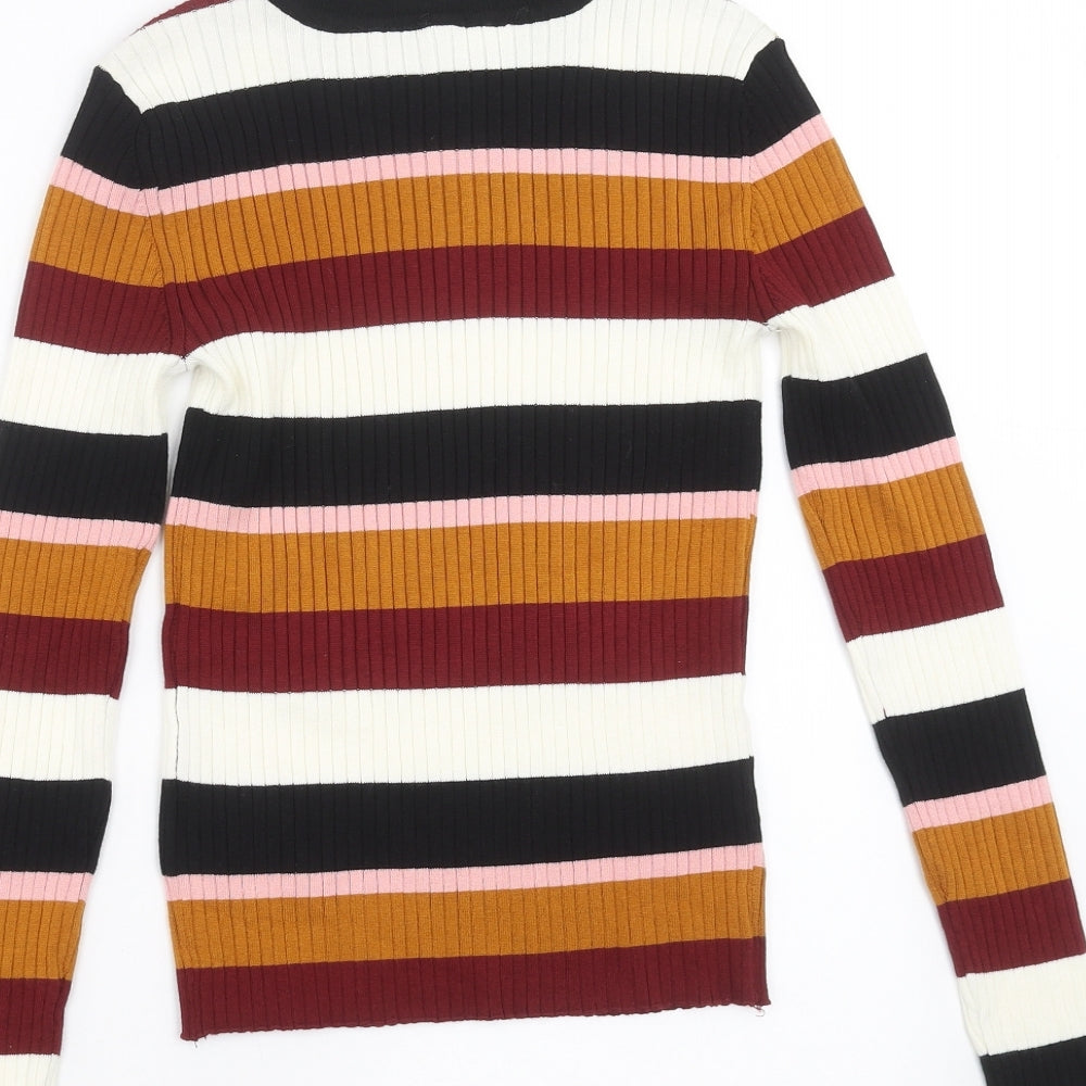 Divided by H&M Womens Multicoloured Striped  Pullover Jumper Size XS