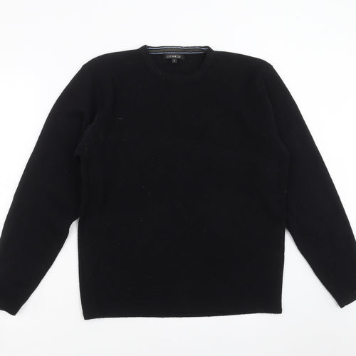 George Mens Black  Knit Pullover Jumper Size S