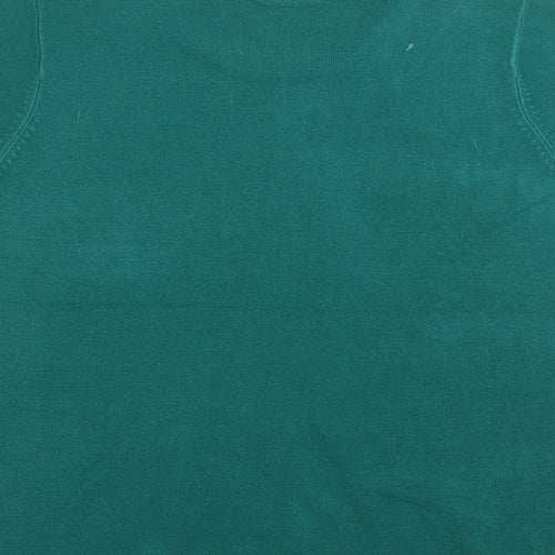 BHS Womens Green  Knit Pullover Jumper Size 18  - Floral embroidery