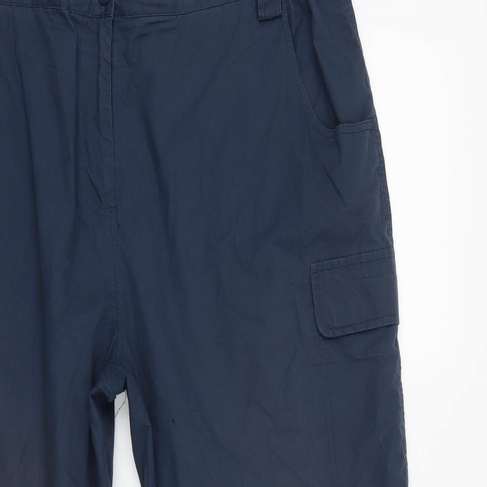 Mountain Warehouse Womens Blue   Cargo Trousers Size 18 L28 in