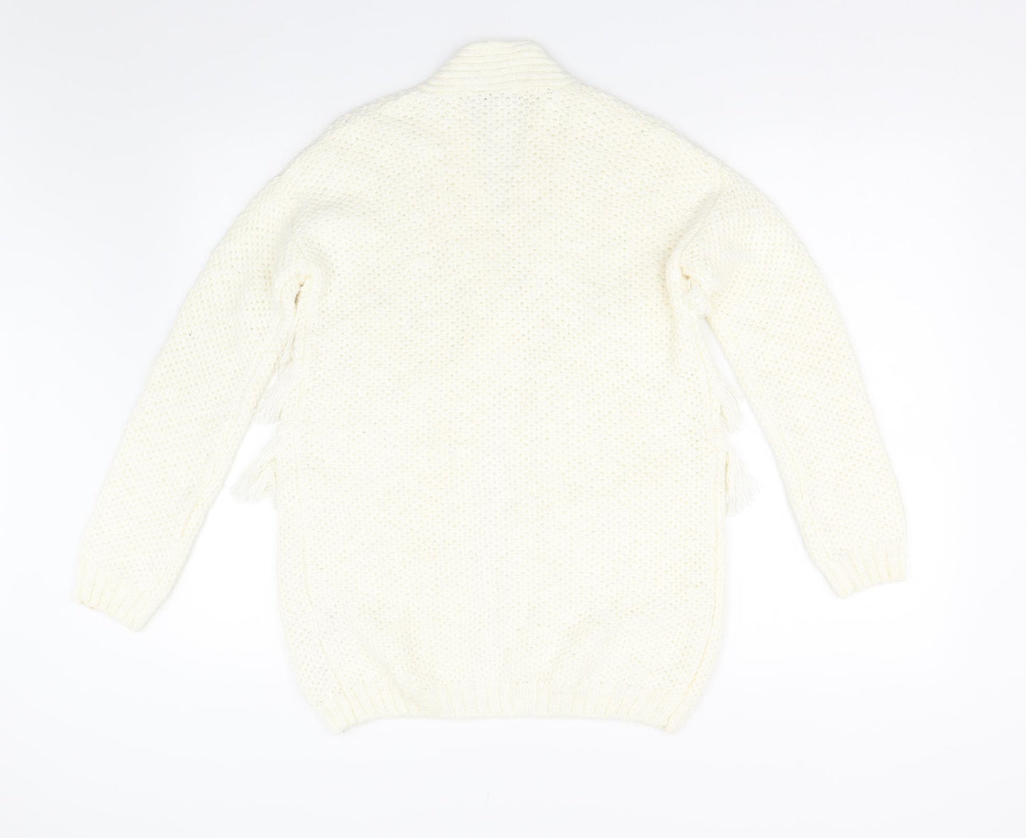 M&S Girls Ivory  Knit Cardigan Jumper Size 11-12 Years