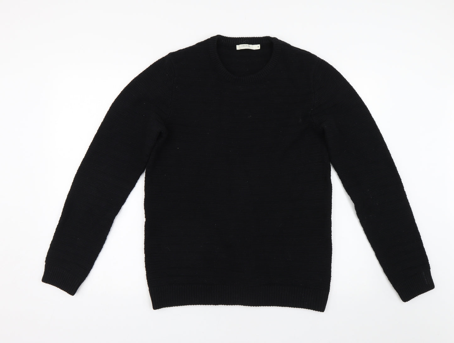 Jack Jones Womens Black  Knit Pullover Jumper Size M