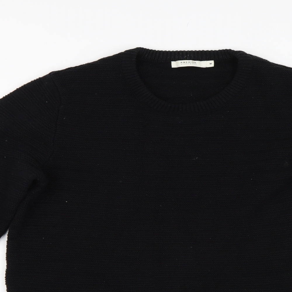 Jack Jones Womens Black  Knit Pullover Jumper Size M