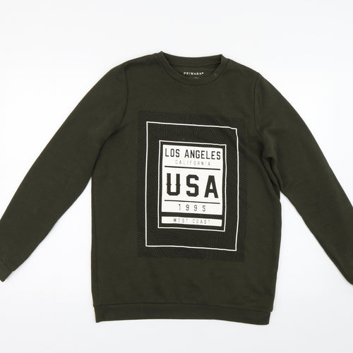 Primark Girls Green   Pullover Sweatshirt Size 14 Years