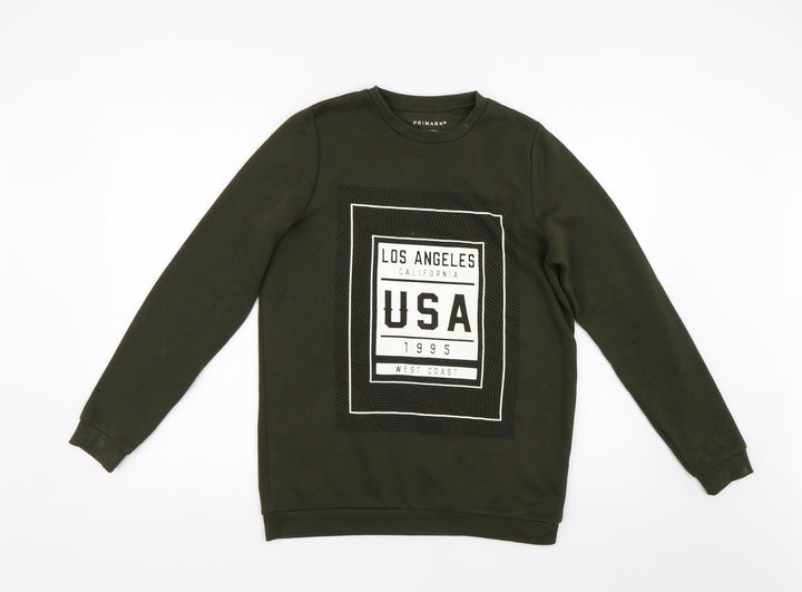 Primark Girls Green   Pullover Sweatshirt Size 14 Years