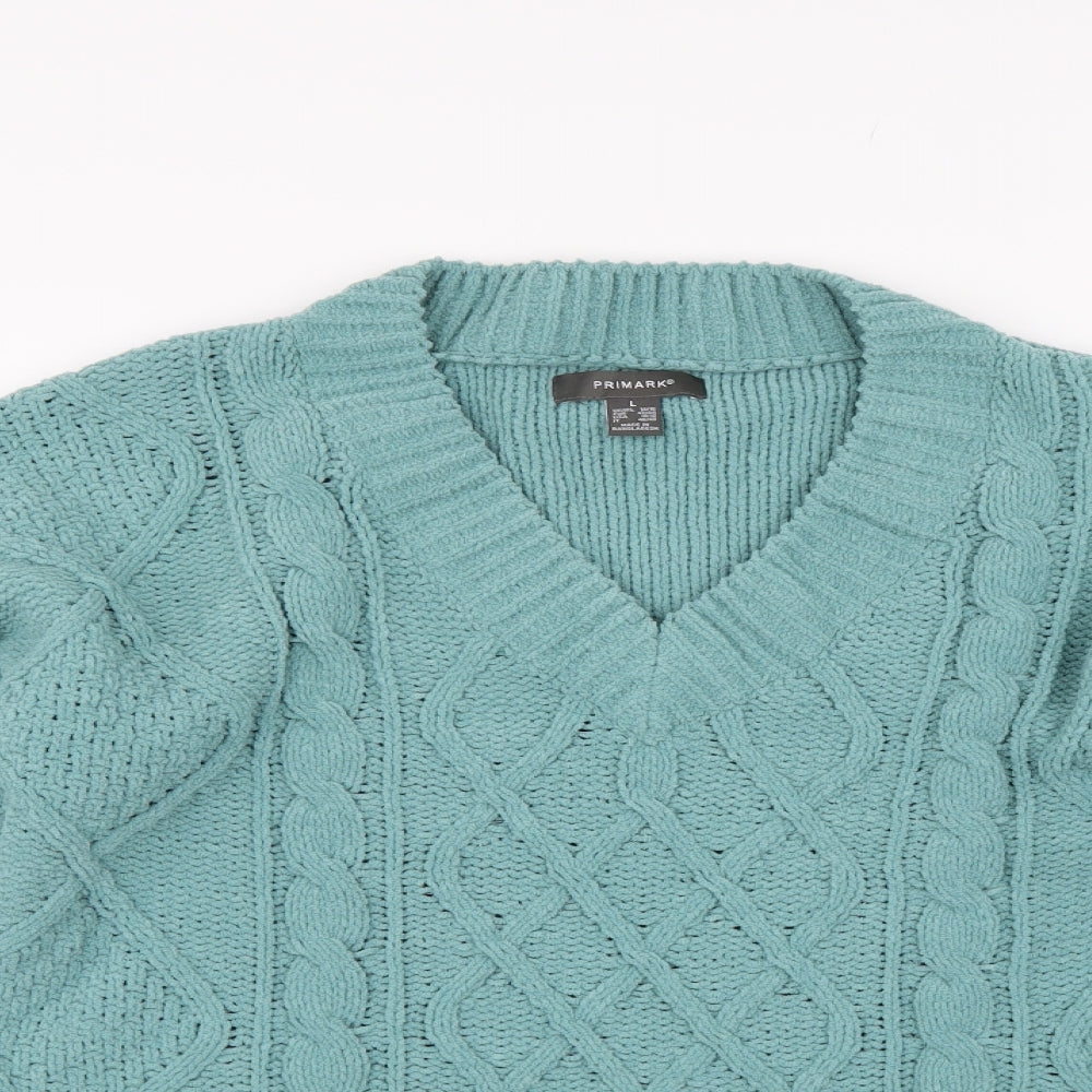 Primark Womens Green  Knit Pullover Jumper Size 14