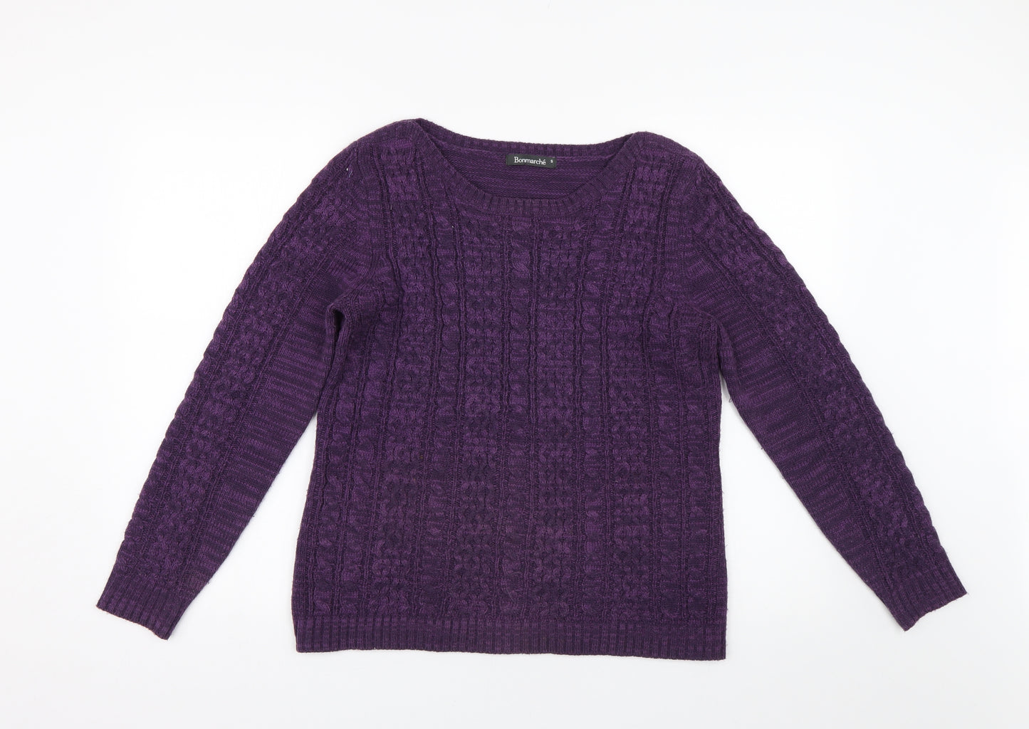 Bonmarché Womens Purple  Knit Pullover Jumper Size S
