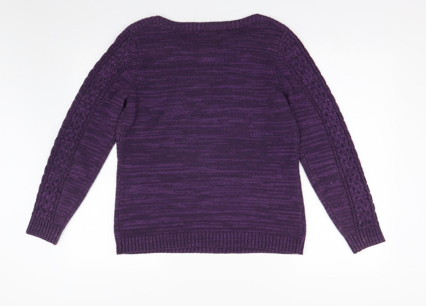 Bonmarché Womens Purple  Knit Pullover Jumper Size S