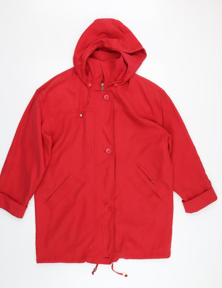 Astraka Womens Red   Overcoat Coat Size 12