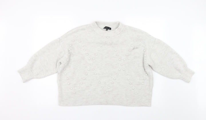 F&F Womens Grey  Knit Pullover Jumper Size 16