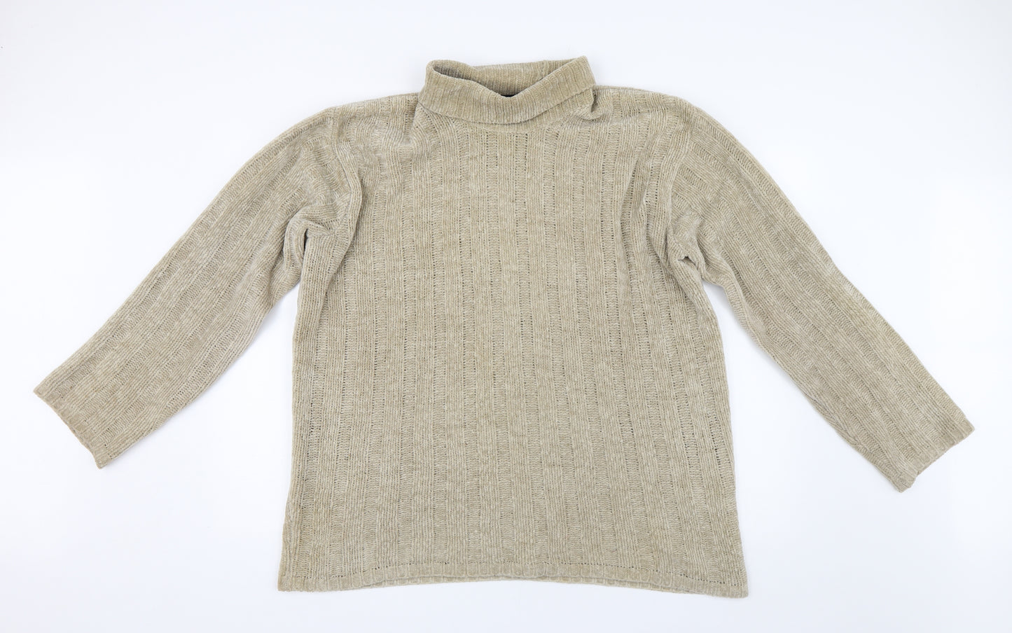 Moto Mens Beige  Knit Pullover Jumper Size M