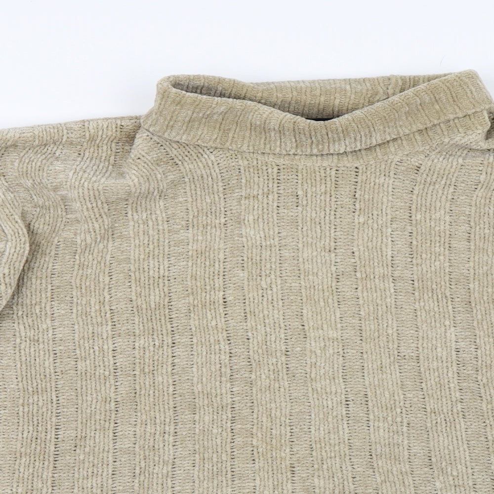 Moto Mens Beige  Knit Pullover Jumper Size M