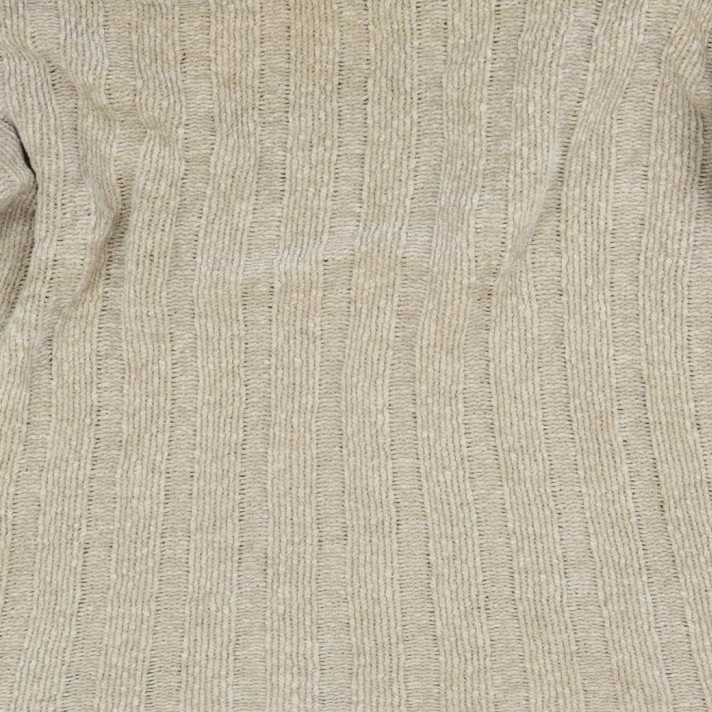 Moto Mens Beige  Knit Pullover Jumper Size M
