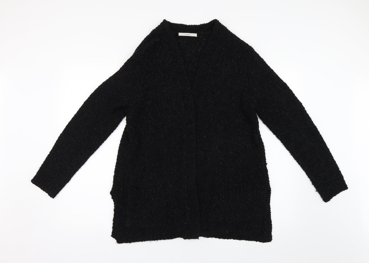 George Womens Black  Knit Cardigan Jumper Size 16