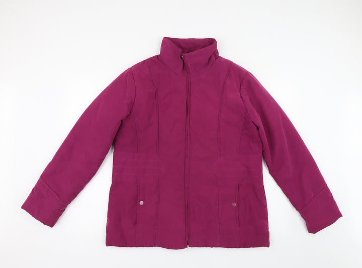 Klass Womens Pink Overcoat Coat Size M