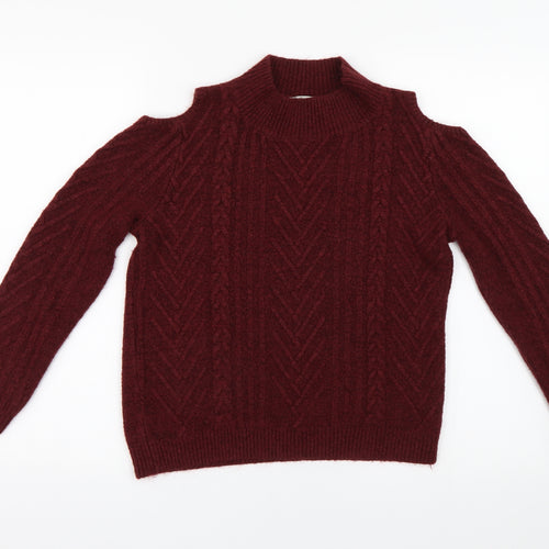 George Womens Red  Knit Pullover Jumper Size 14