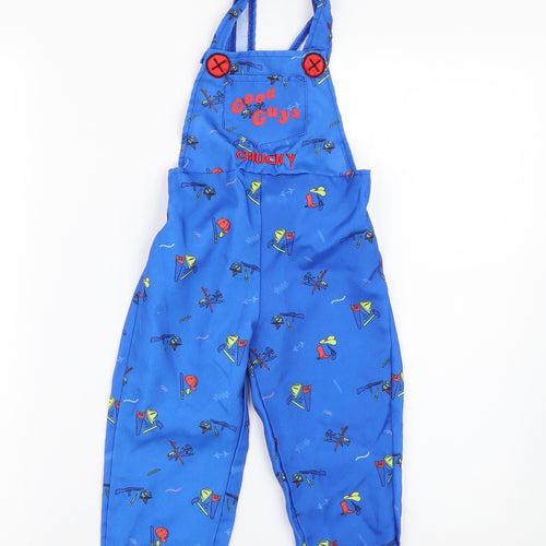 Smiffys Boys Blue    Trousers Size 3-4 Years - Chucky Dungarees Fancy Dress