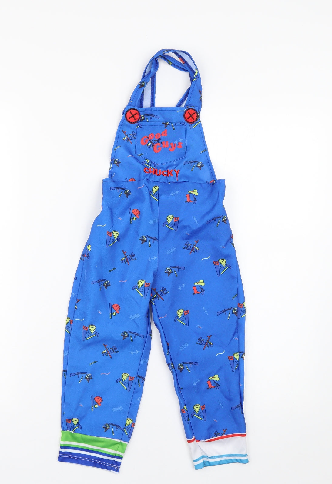 Smiffys Boys Blue    Trousers Size 3-4 Years - Chucky Dungarees Fancy Dress