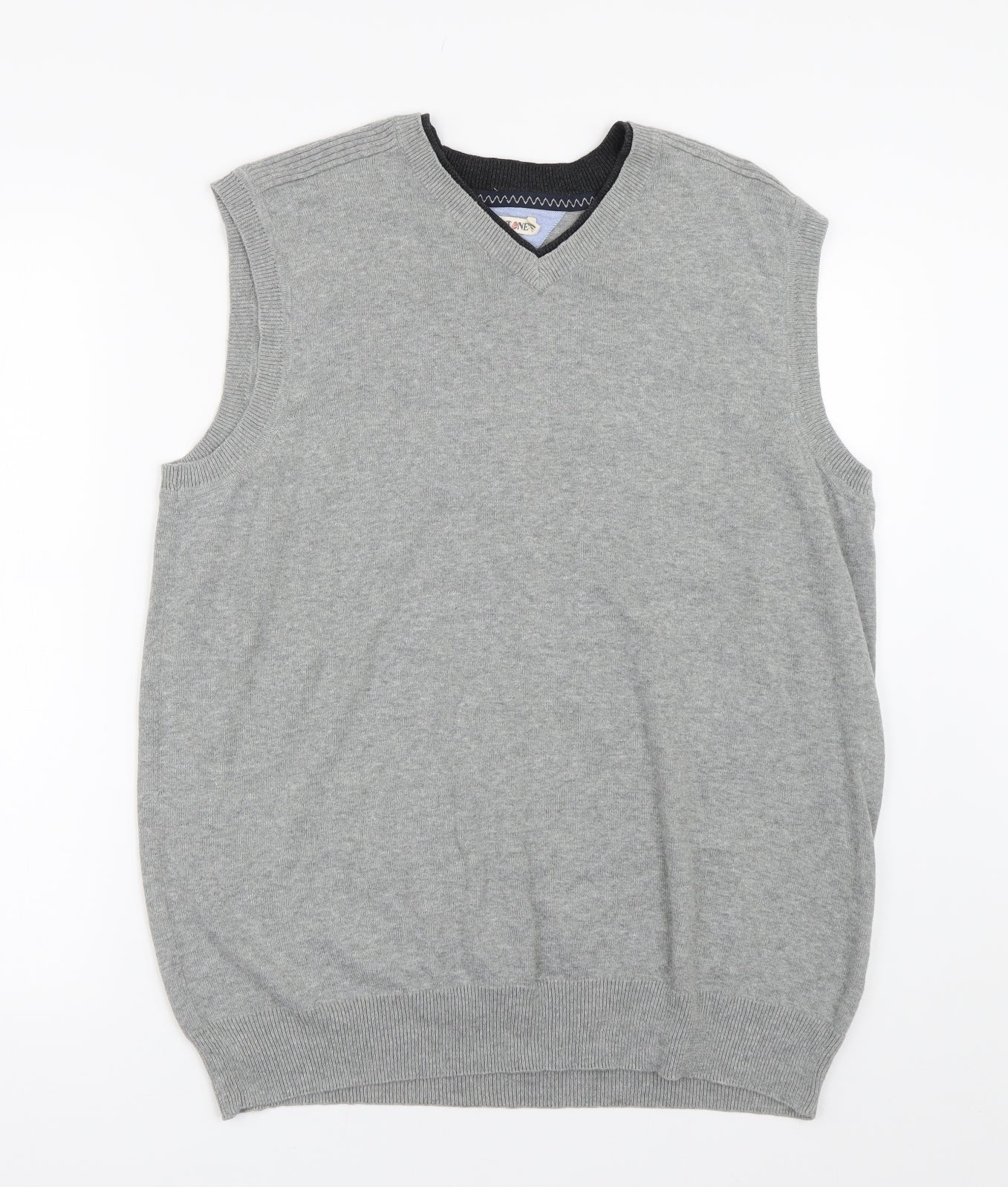 M&Co Mens Grey  Knit Pullover Jumper Size M