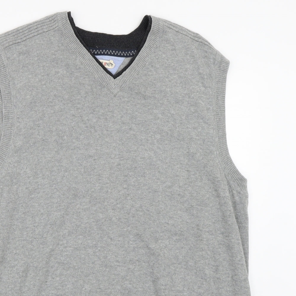 M&Co Mens Grey  Knit Pullover Jumper Size M