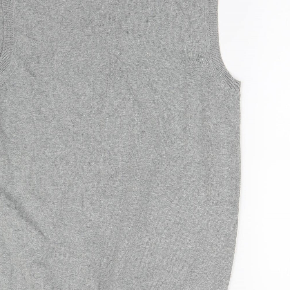 M&Co Mens Grey  Knit Pullover Jumper Size M