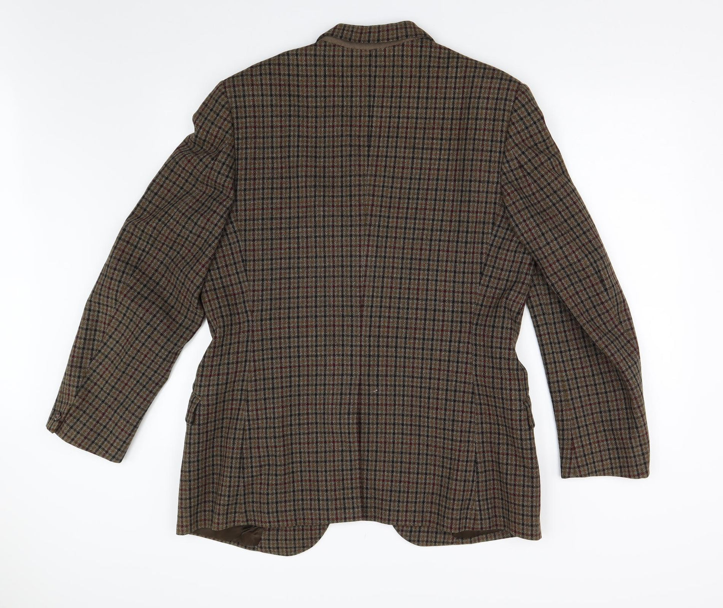 Preworn Mens Brown Check Tweed Jacket Blazer Size 40