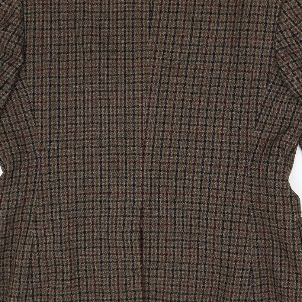 Preworn Mens Brown Check Tweed Jacket Blazer Size 40