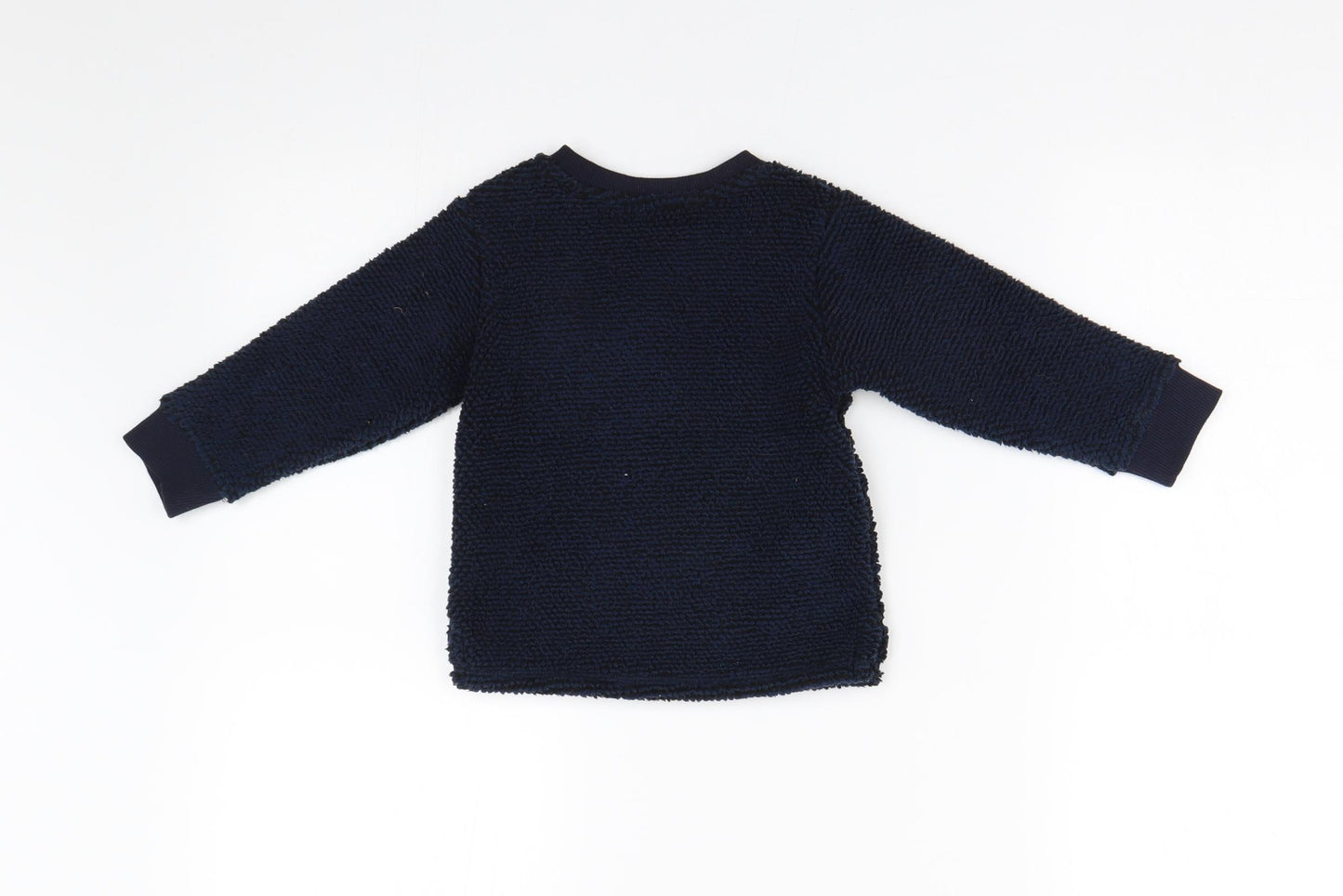 M&S Baby Blue  Fleece Pullover Jumper Size 12-18 Months