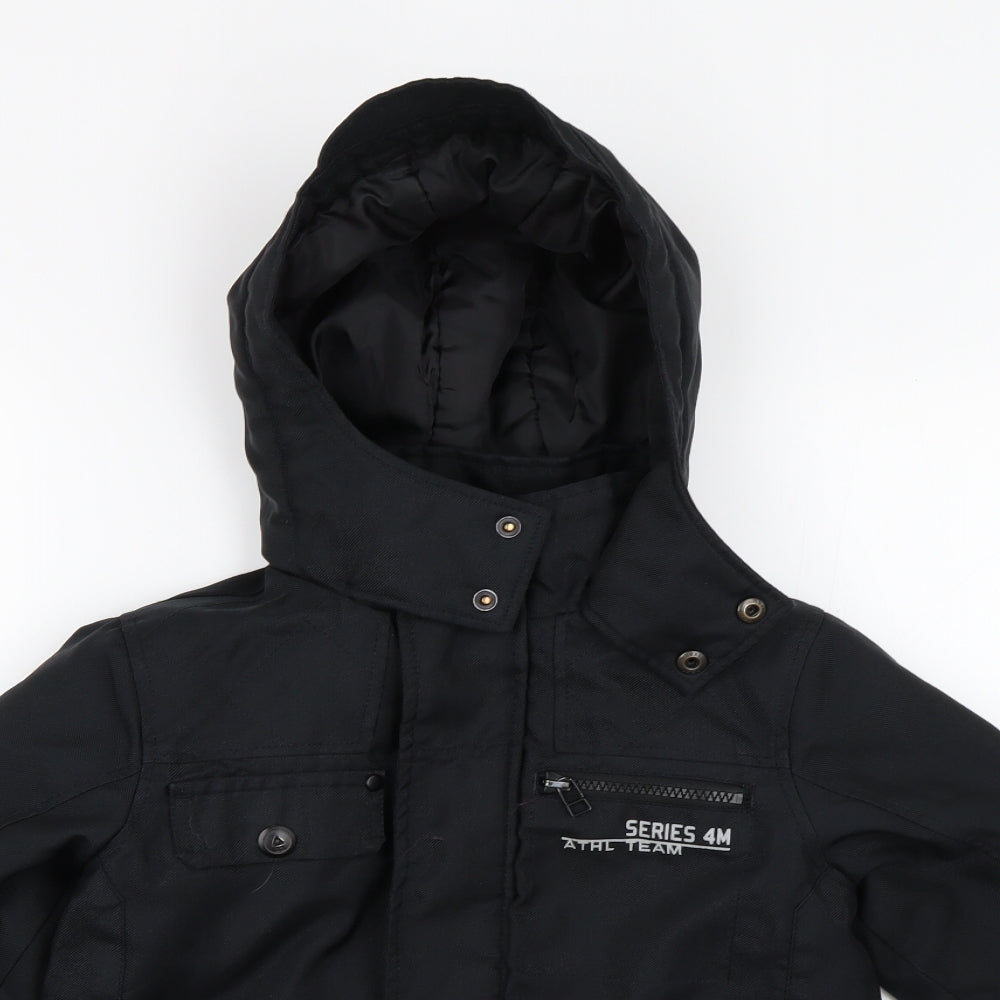NEXT Boys Black   Overcoat Coat Size 7 Years
