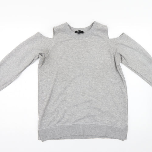 New Look Womens Grey   Pullover Sweatshirt Size 10