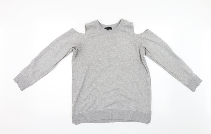 New Look Womens Grey Pullover Sweatshirt Size 10