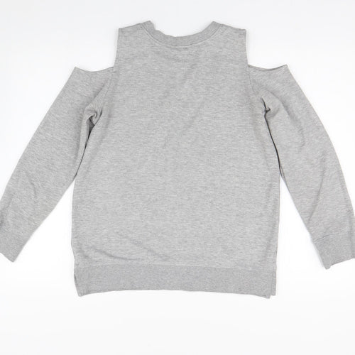 New Look Womens Grey   Pullover Sweatshirt Size 10