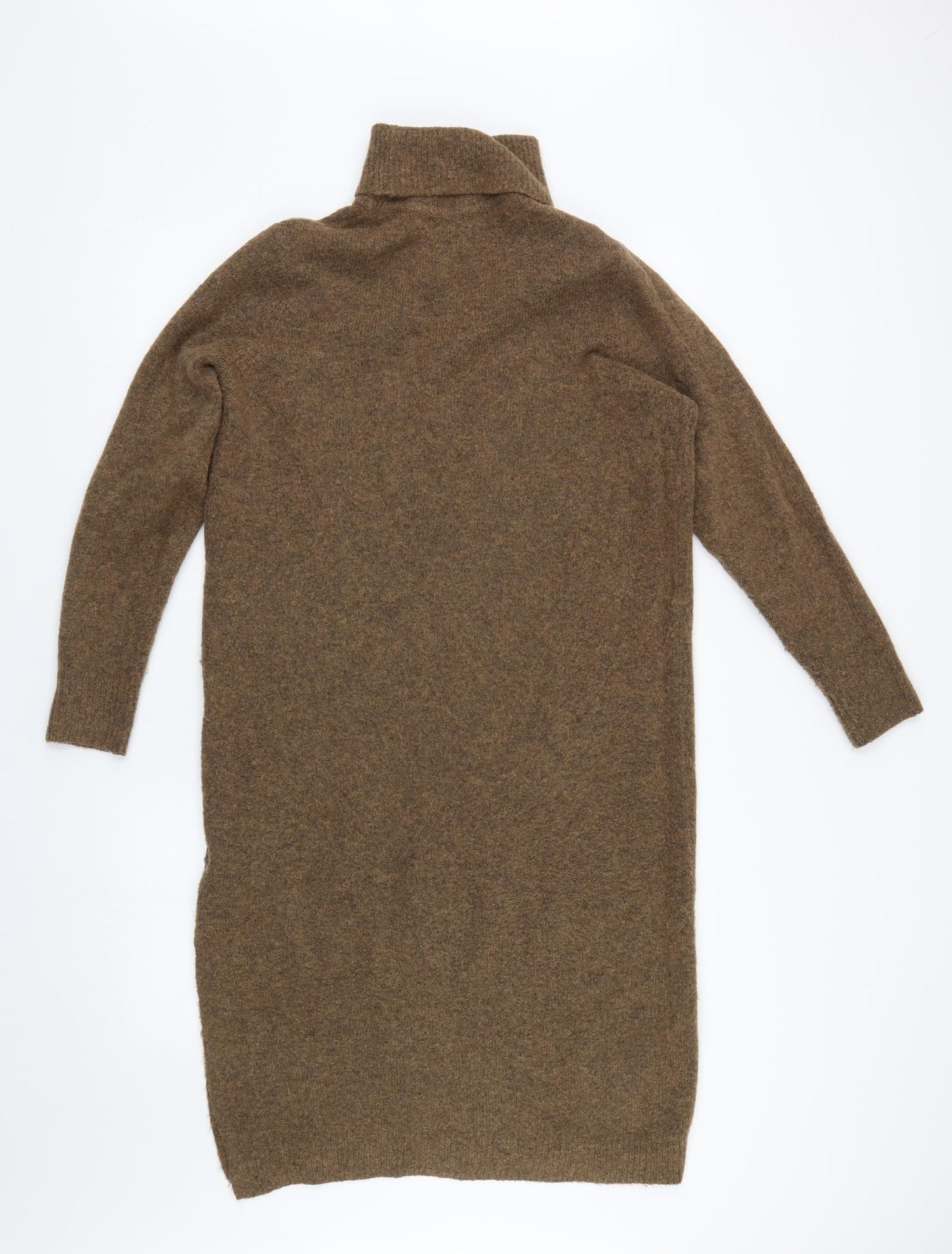 M&S Womens Brown  Knit Jumper Dress  Size M