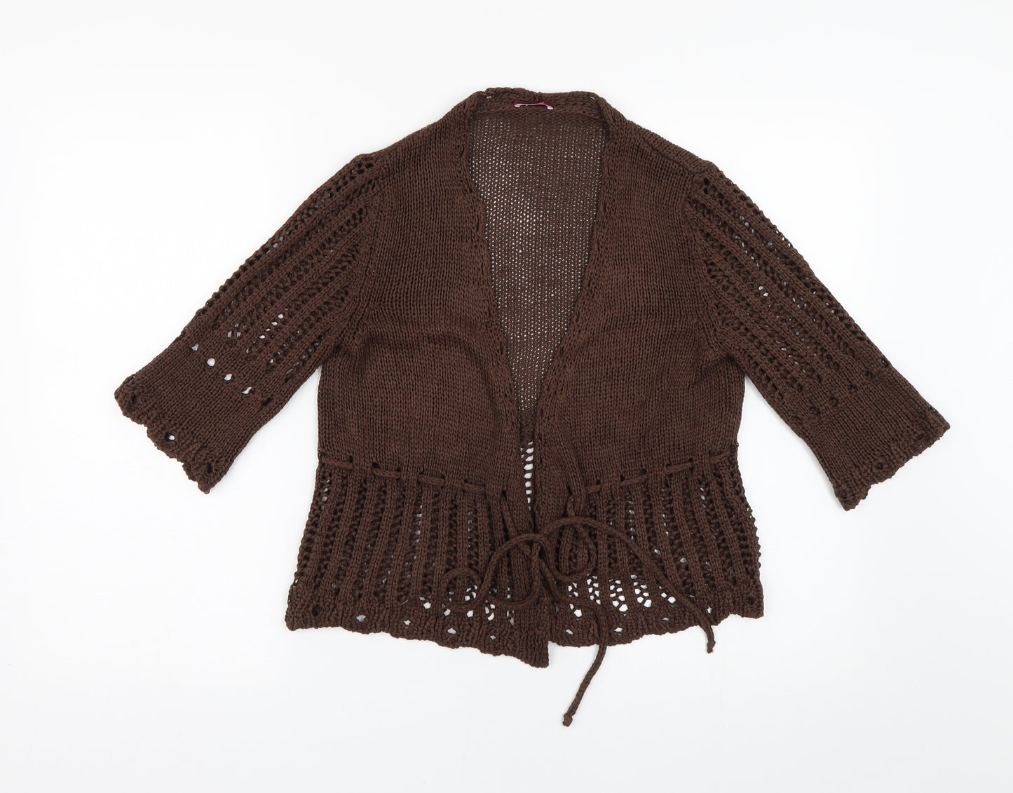 Alexie A Womens Brown  Knit Cardigan Jumper Size M