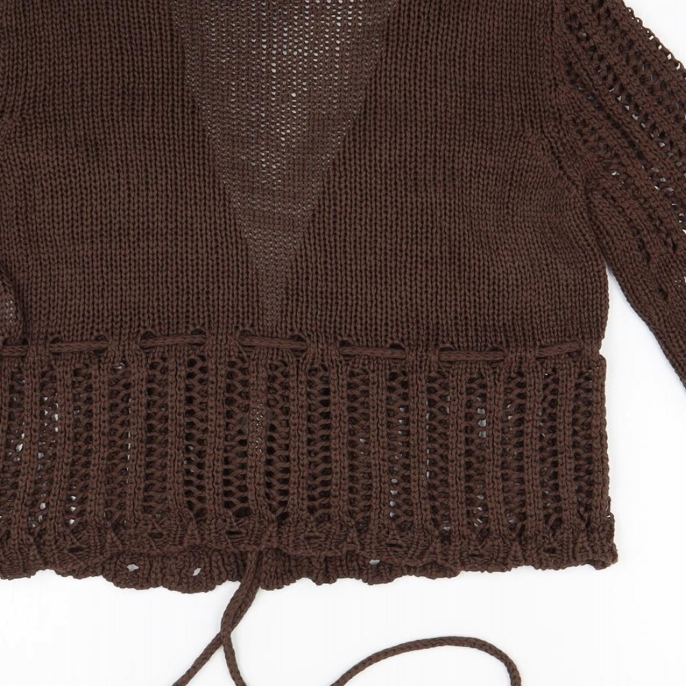 Alexie A Womens Brown  Knit Cardigan Jumper Size M