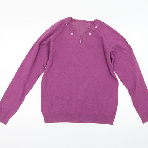 Primark Womens Pink  Knit Pullover Jumper Size S