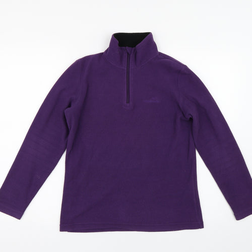Freedom Trial Womens Purple  Fleece Henley Jumper Size 6