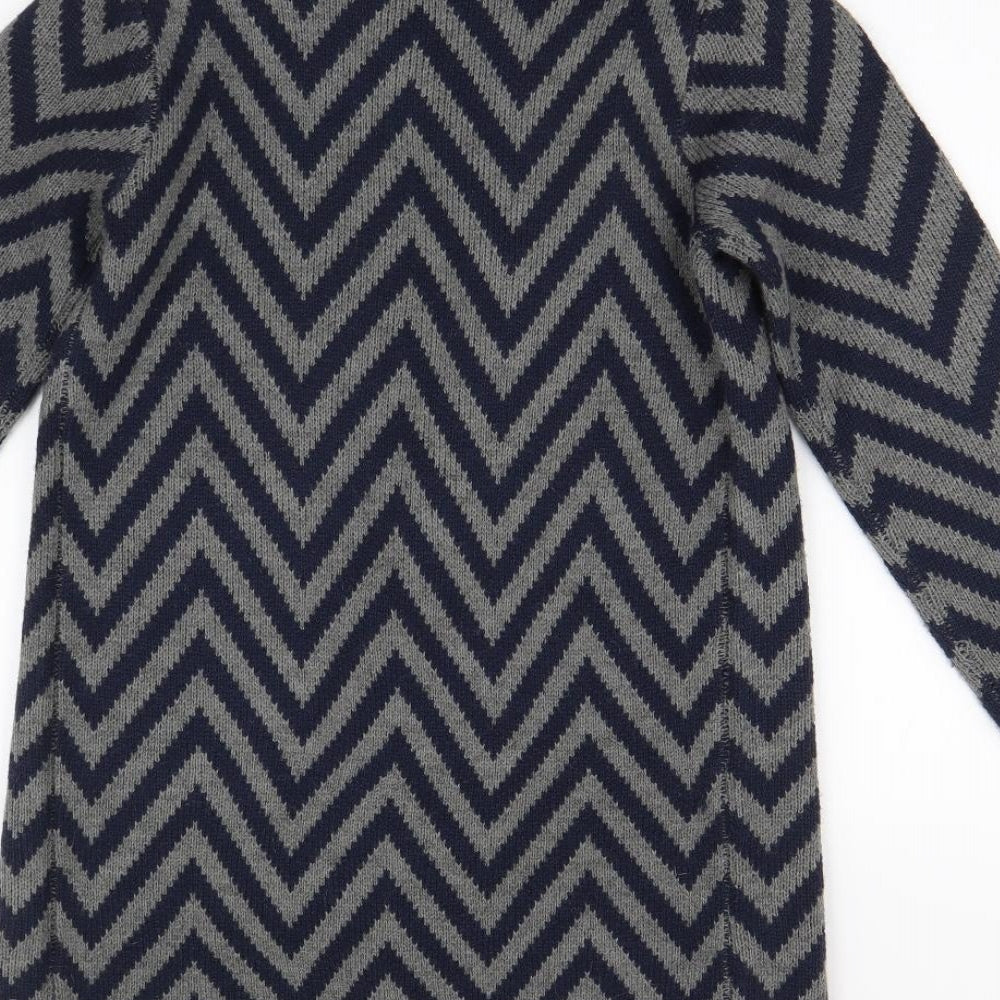 NEXT Womens Multicoloured Geometric Knit Cardigan Jumper Size XS