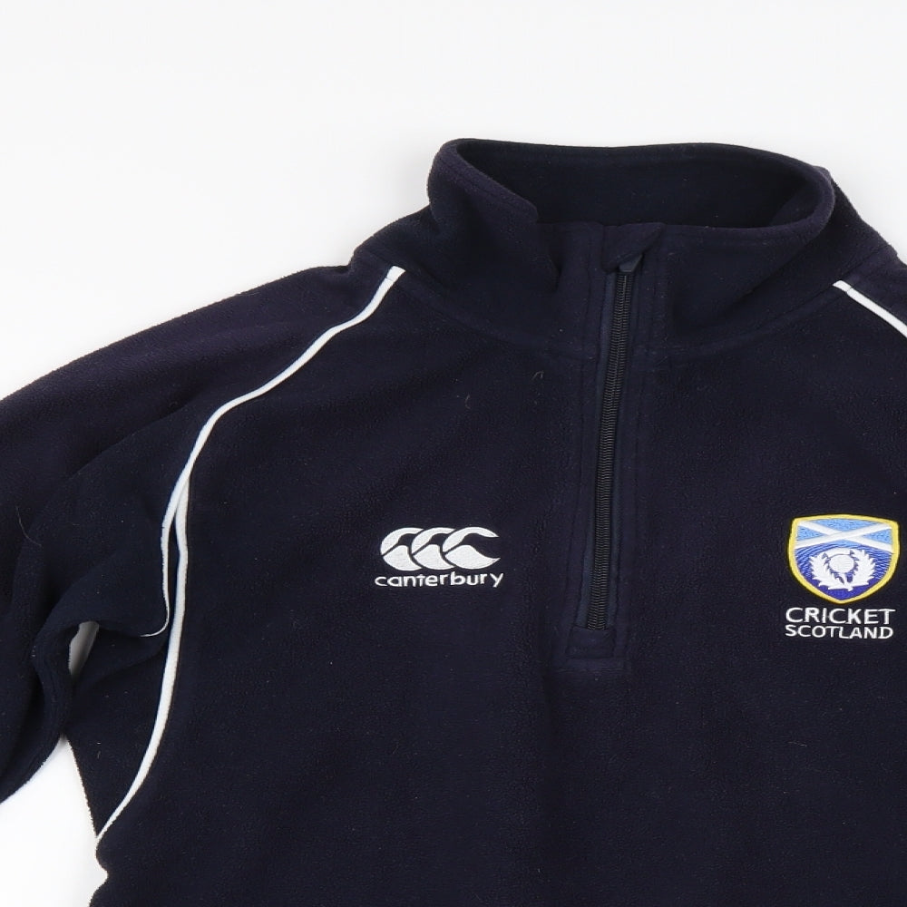 Canterbury Womens Blue  Fleece Henley Jumper Size 10  - Cricket Scotland
