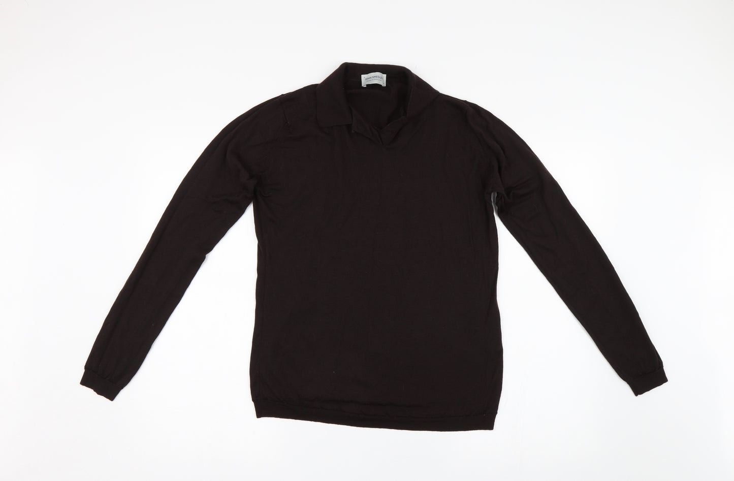 John Smedley Mens Brown  Knit  Polo Size M