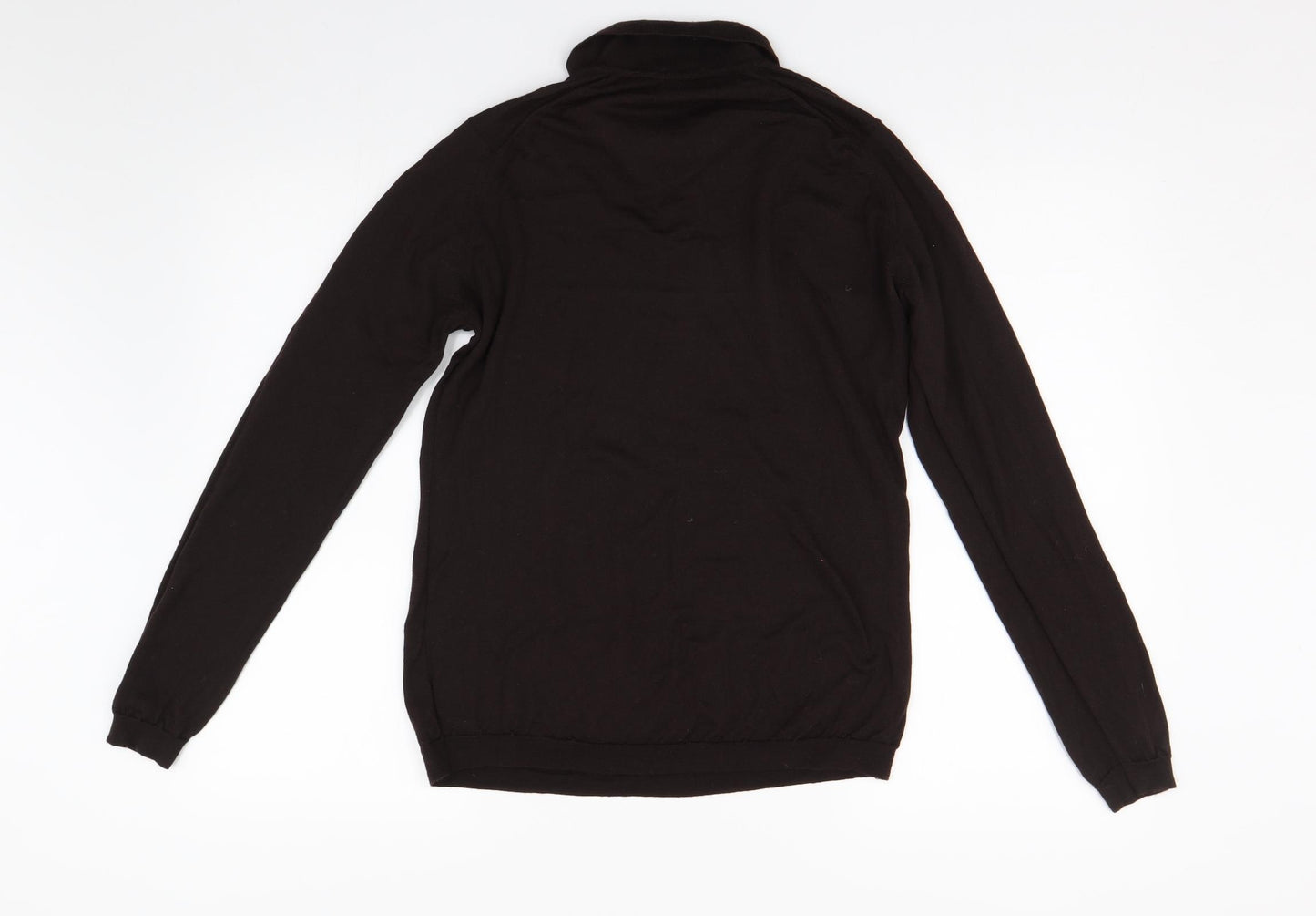 John Smedley Mens Brown  Knit  Polo Size M