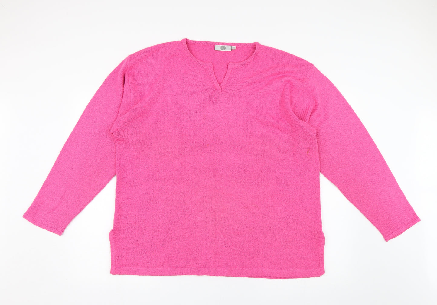 YS Womens Pink  Knit Pullover Jumper Size XL