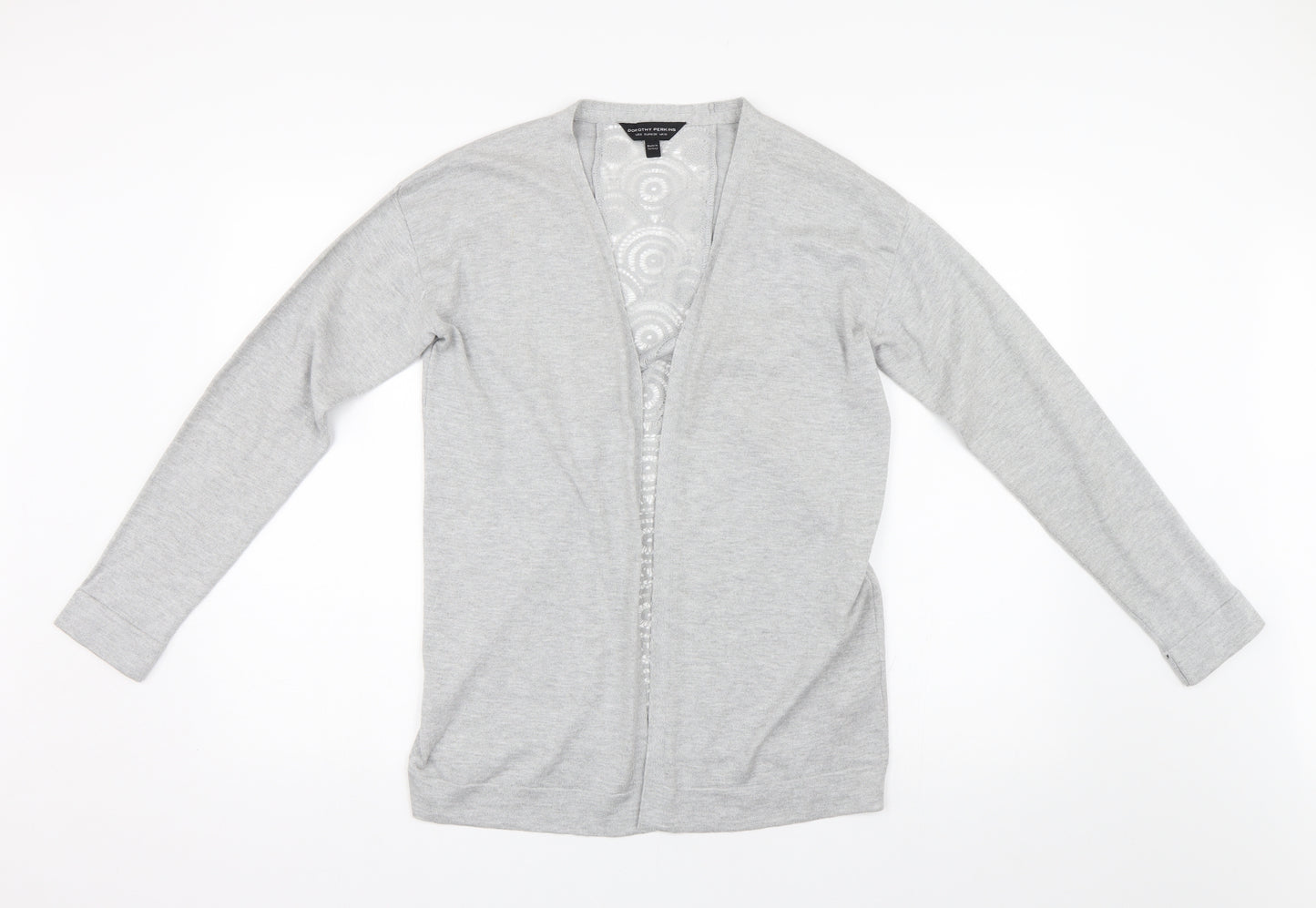 Dorothy Perkins Womens Grey  Knit Cardigan Jumper Size 10
