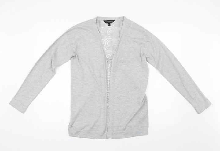 Dorothy Perkins Womens Grey  Knit Cardigan Jumper Size 10