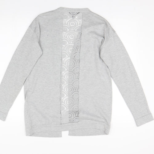 Dorothy Perkins Womens Grey  Knit Cardigan Jumper Size 10