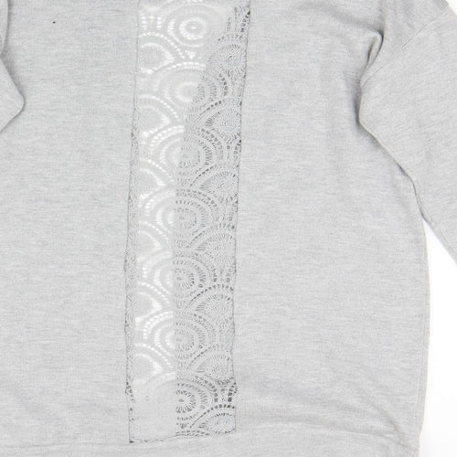 Dorothy Perkins Womens Grey  Knit Cardigan Jumper Size 10